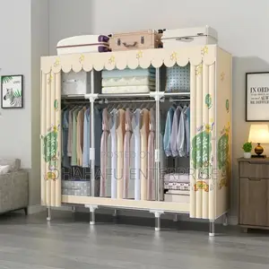 Heavy Duty Portable Wardrobe – Metal Frame, Dustproof Cover (170cm)