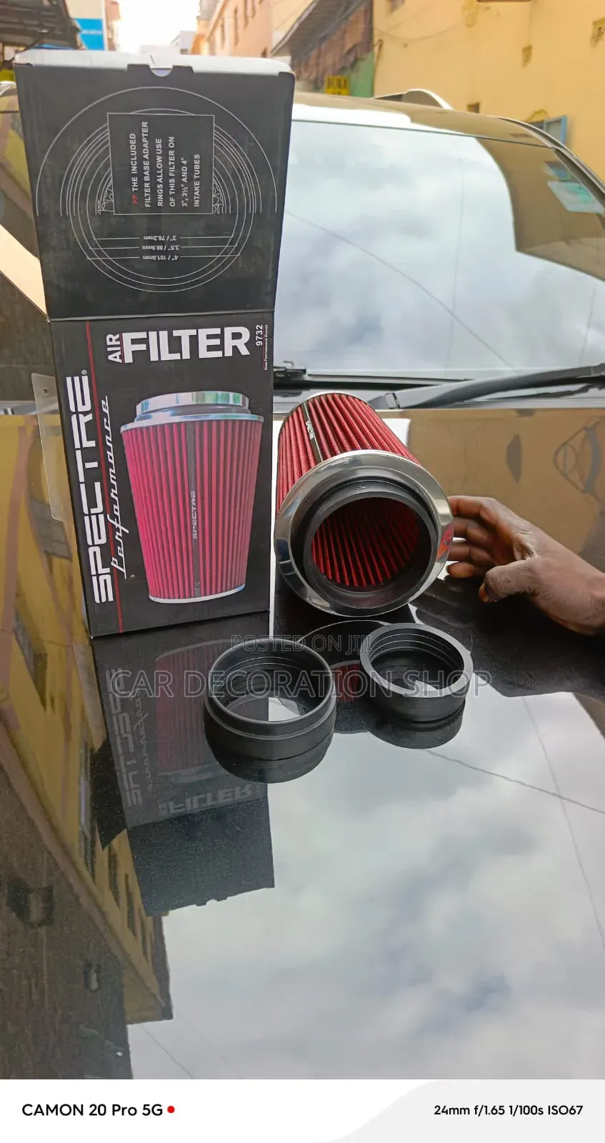 High Performance Washable Reusable Spectre Air Filter With Adapters