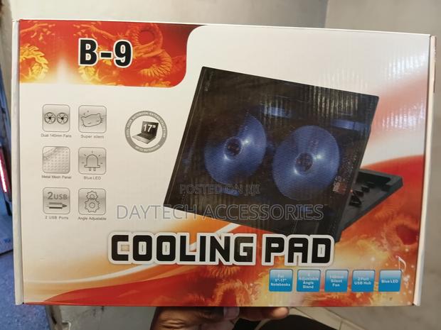 B-9 Dual Fan Cooling Pad - Black