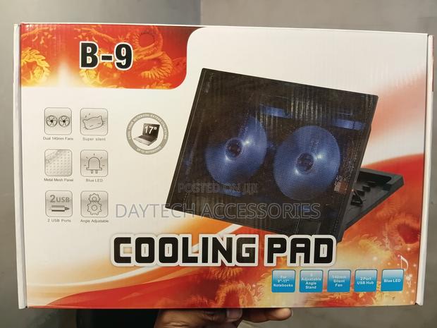 B-9 Dual Fan Cooling Pad - Black - thumbnail 2