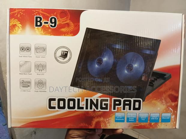 B-9 Dual Fan Cooling Pad - Black - thumbnail 3