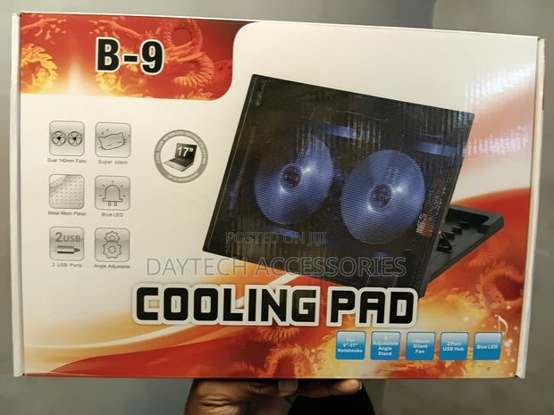 B-9 Laptop Cooling Pad With Dual 14cm Fans and 2 USB Ports