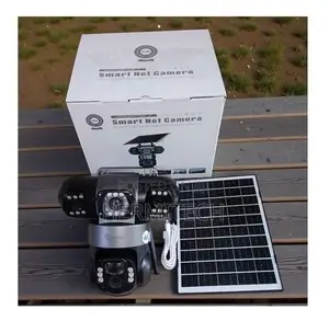 Triple Lens Outdoor 4G Solar Powered CCTV With 360° PTZ View