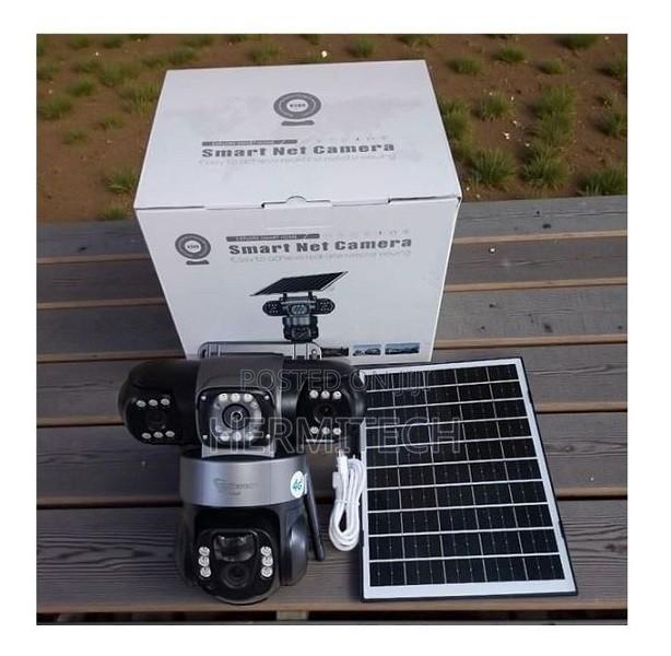 Triple Lens Outdoor 4G Solar Powered CCTV With 360° PTZ View