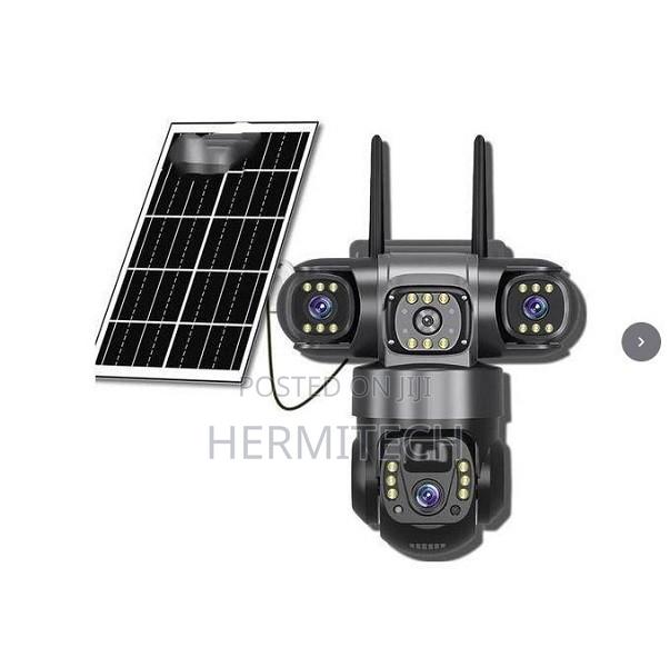 Triple Lens Outdoor 4G Solar Powered CCTV With Motion Alerts