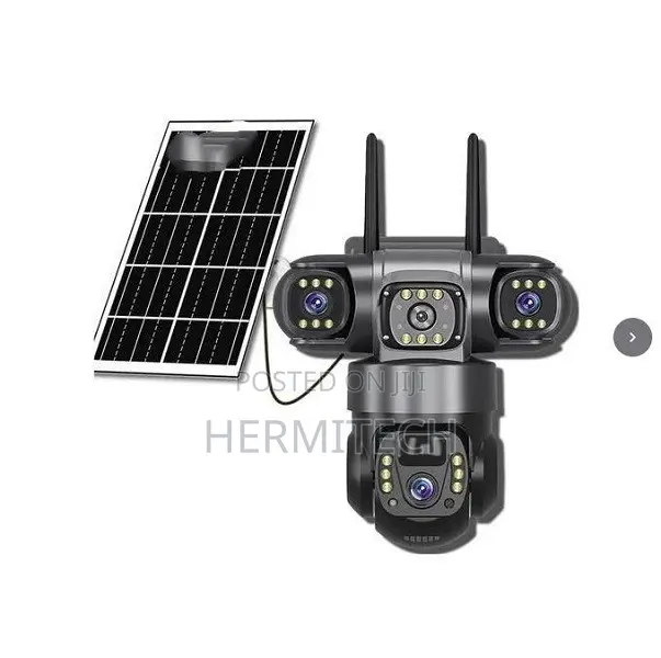 Triple Lens Outdoor 4G Solar Powered CCTV With Motion Alerts