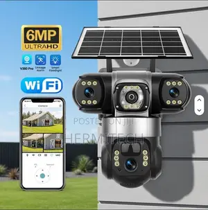 Triple Lens Outdoor 4G Solar Powered CCTV With SIM Card Support