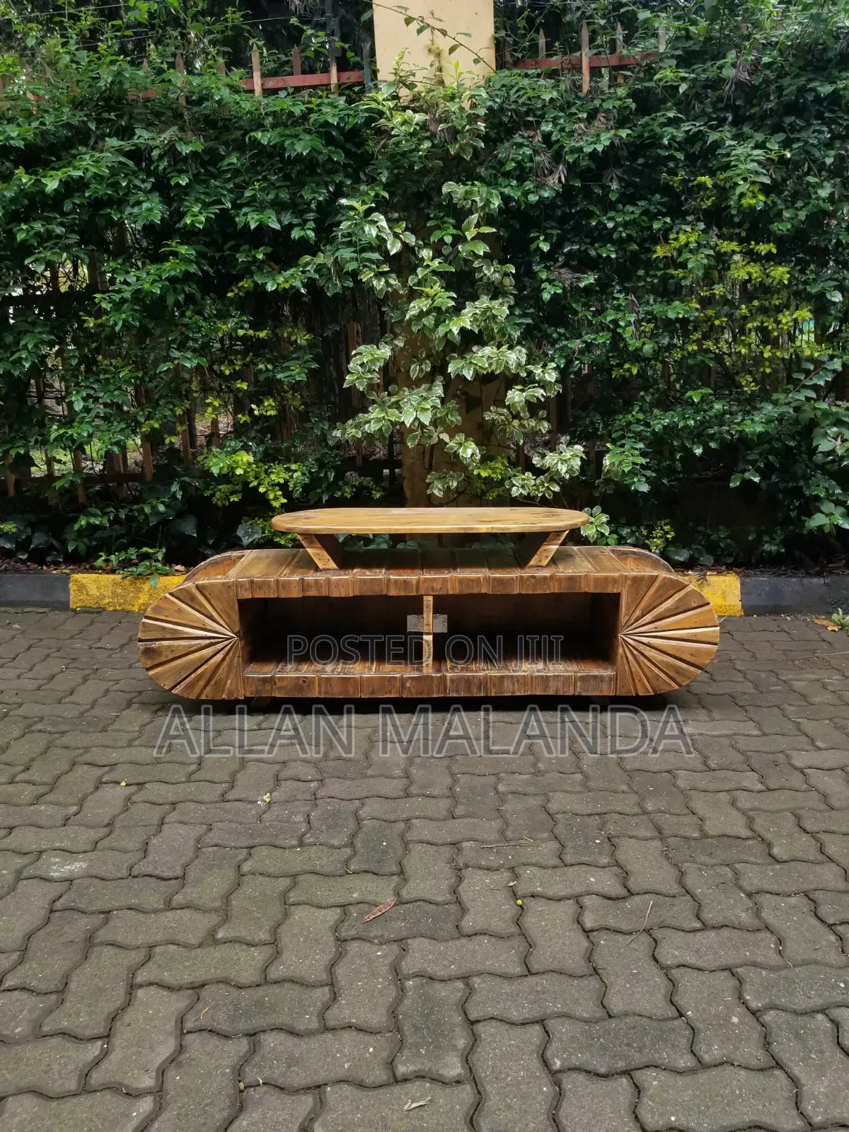 Rustic Wooden Furniture Set – 3 Pieces