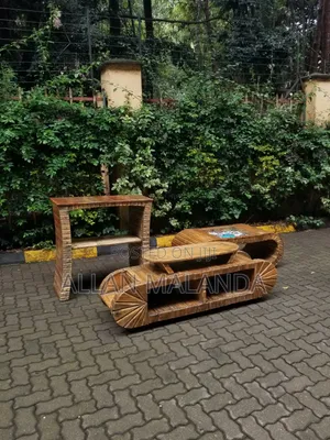 Rustic Wooden Furniture Set – 3 Pieces