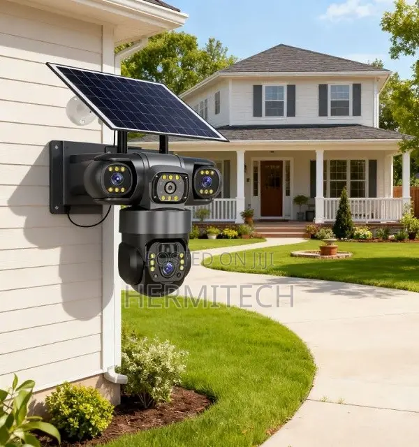 Triple Lens Outdoor 4G Solar Powered CCTV for Perimeter Monitoring