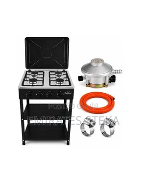 Olelon Standing Cooker With Shelves Black