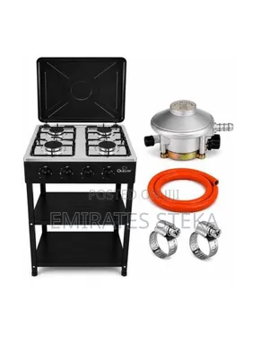 Olelon Standing Cooker With Shelves Black