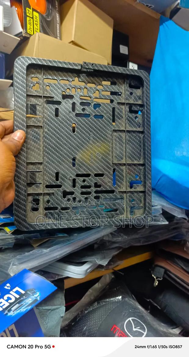 Kenya New Generation License Carbon Pattern Plates Holders No Drilling - thumbnail 2