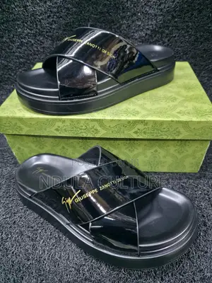 Giuseppe Zanotti Patent Leather Crisscroas Sandals