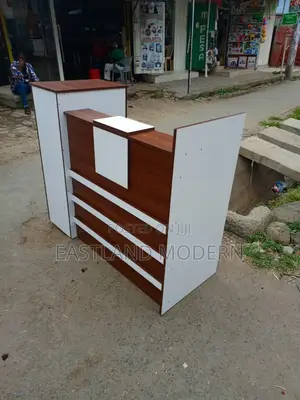 Modern Brown White Reception Desk