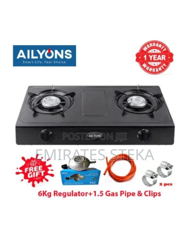 Ailyons Stainless Table Top Cooker Black With Free Gift - main view