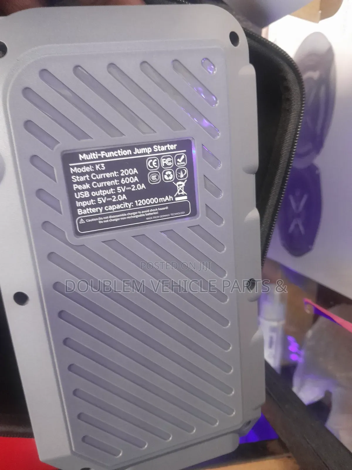 Multi-Function Jump Starter and Air Compressor/Air Pump 120,000mAh