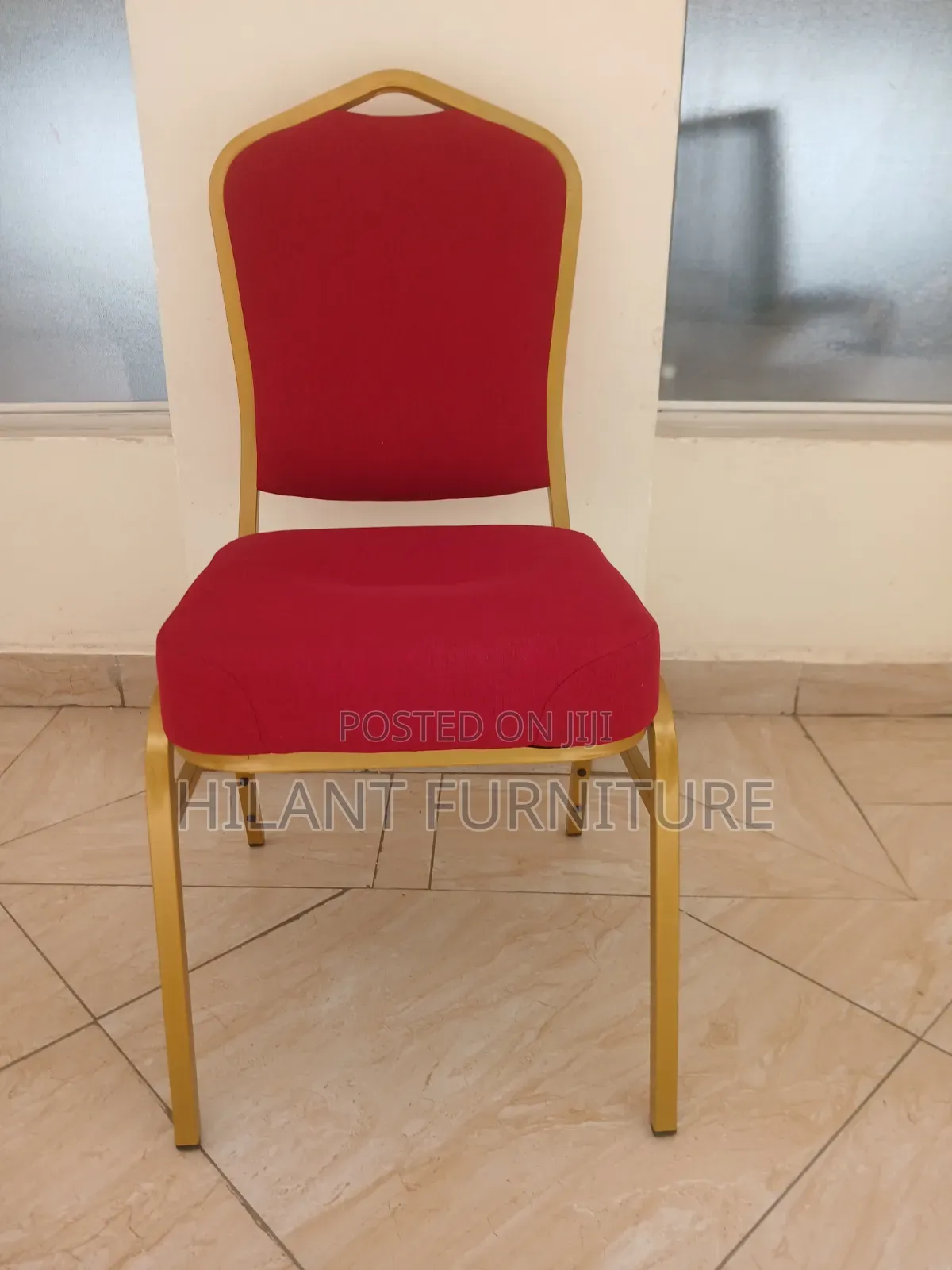 Premium Red Gold Banquet Chair