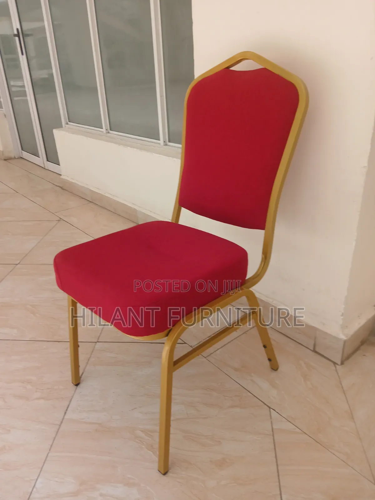 Premium Red Gold Banquet Chair