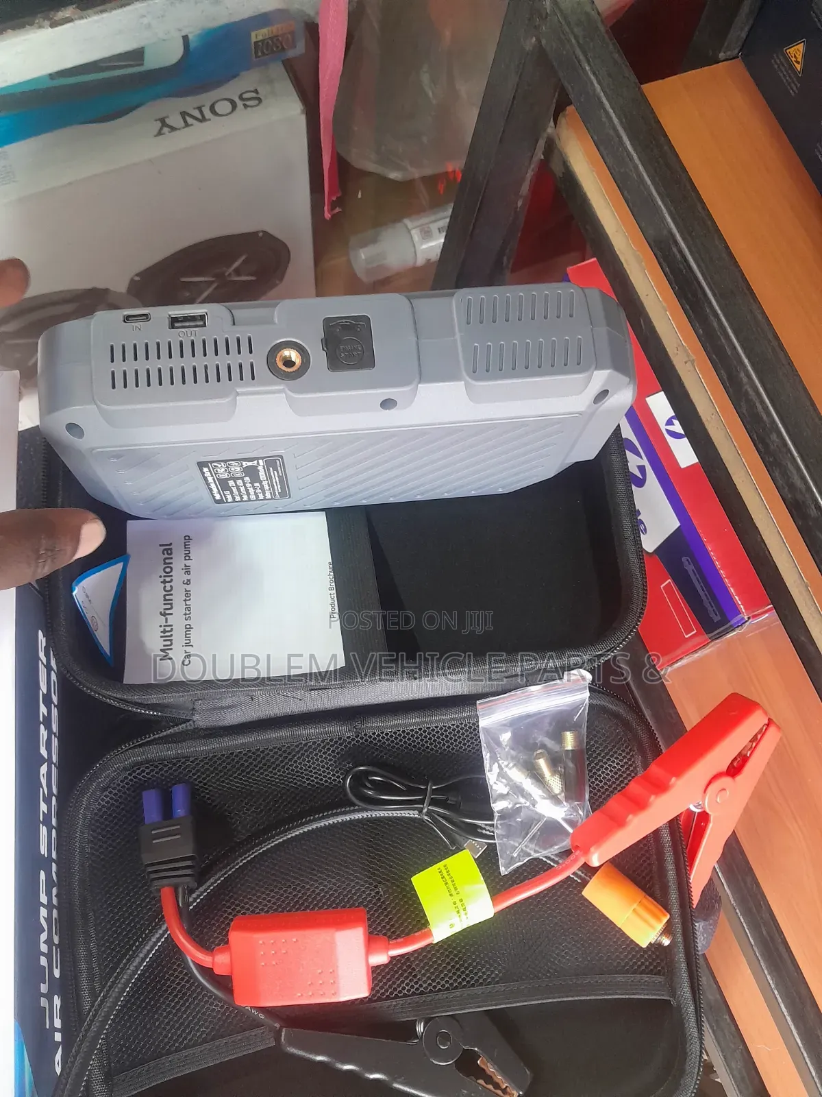 Multi-Function Jump Starter and Air Compressor/Air Pump 120,000mAh