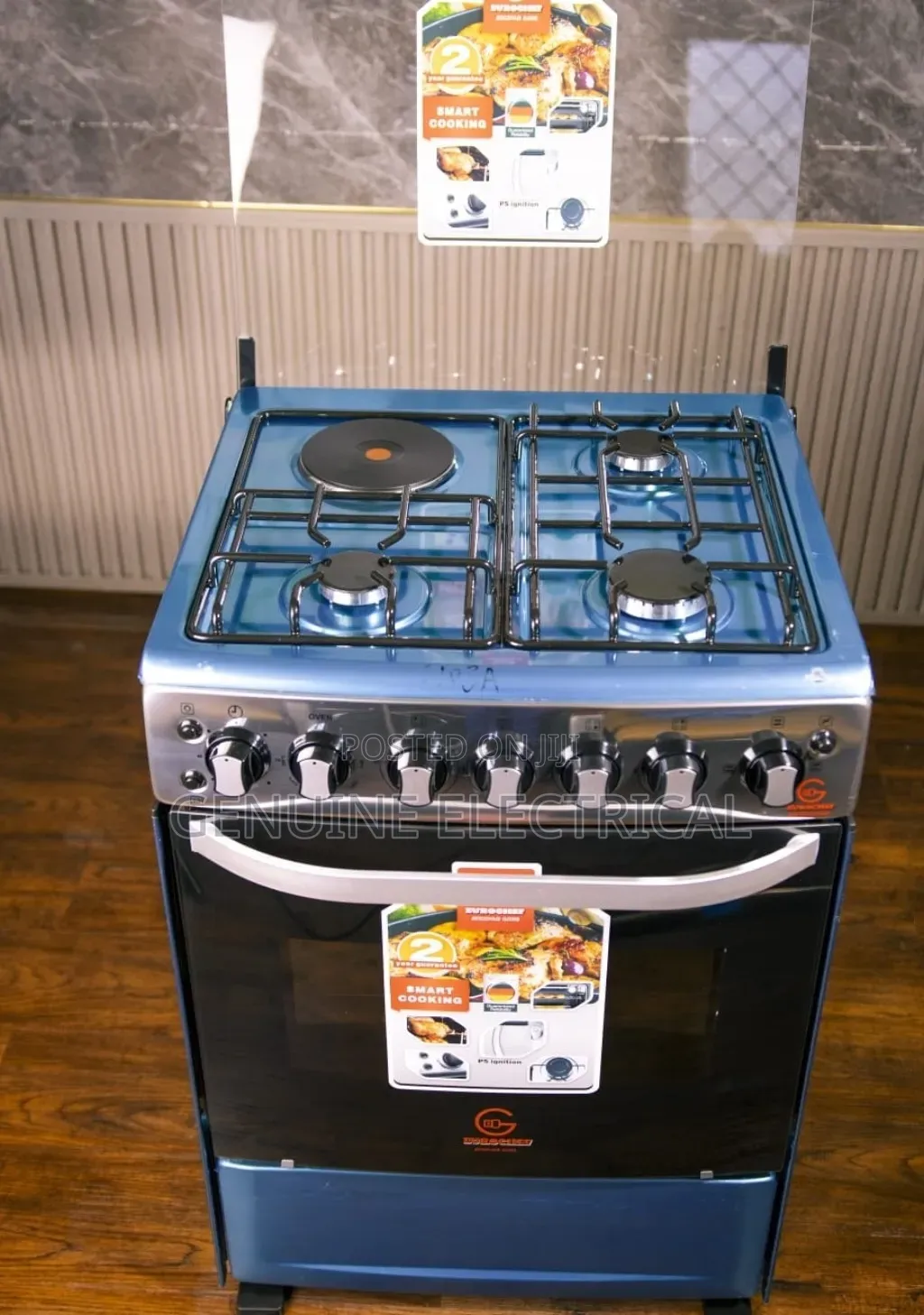 New 60 by 65 Euroken Cooker 3+1 With Rapid Hot Plate