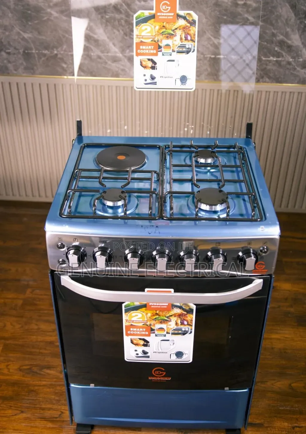 New 60 by 65 Euroken Cooker 3+1 With Rapid Hot Plate