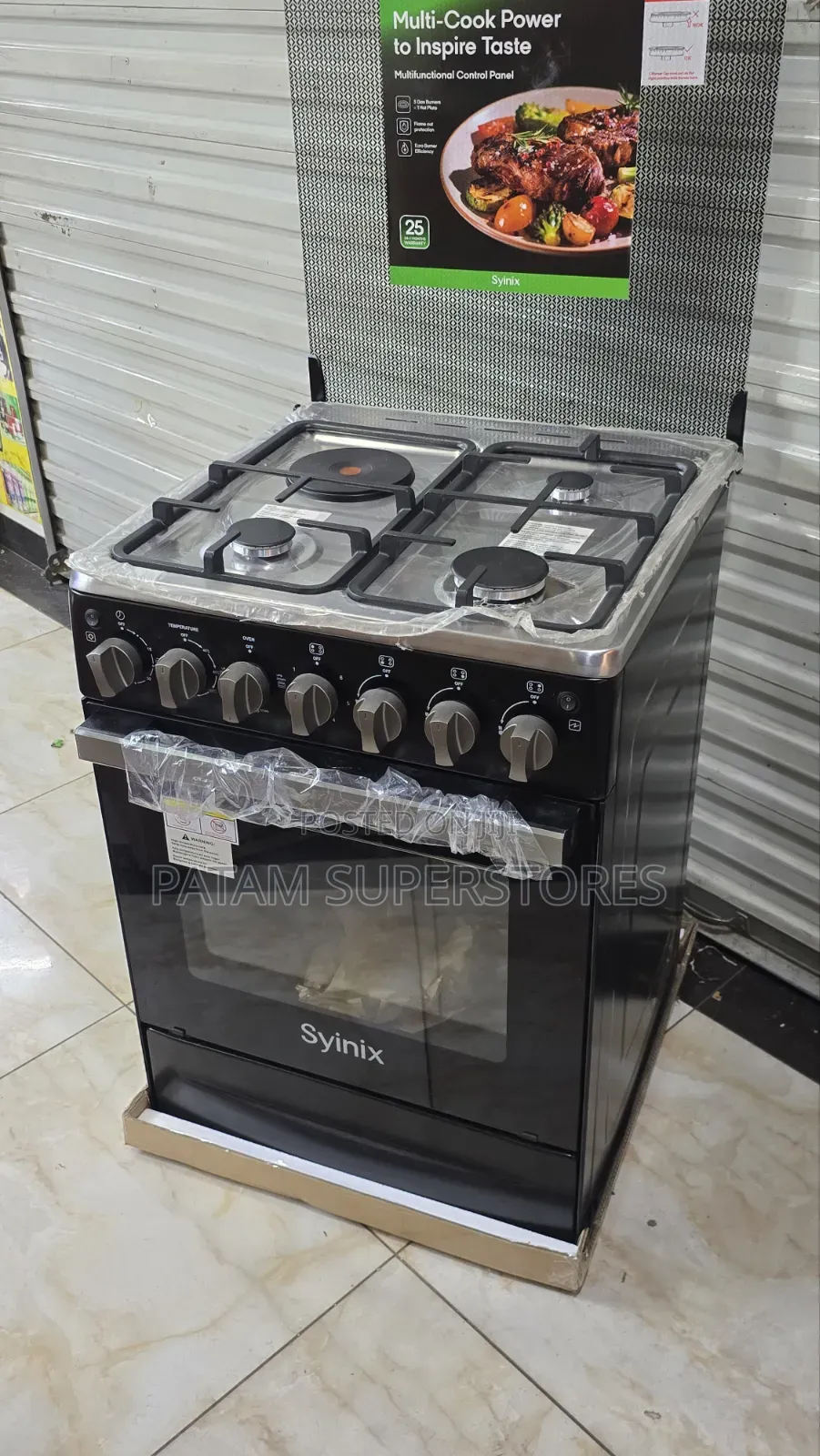 Syinix Standing Cooker 60*60 3G+1E Electric Oven