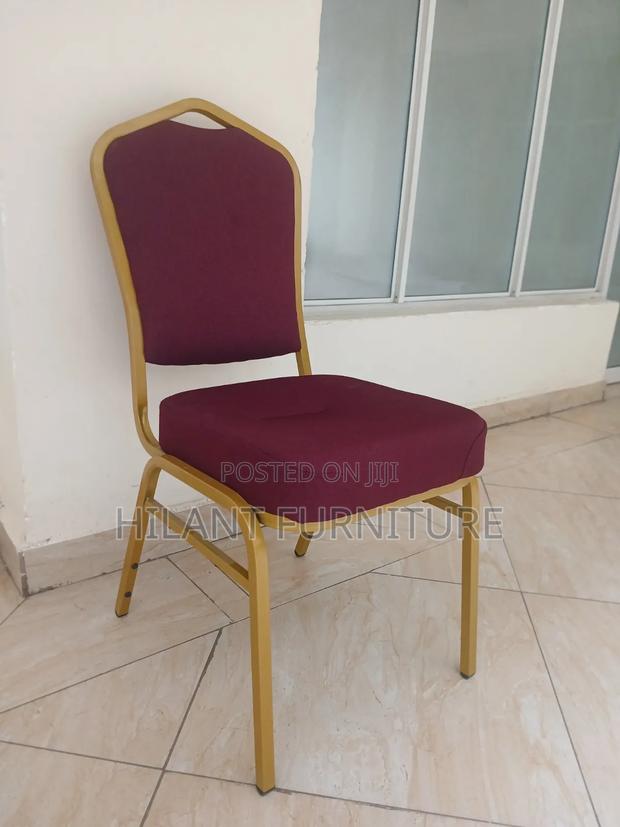 Premium Burgundy Gold Banquet Chair