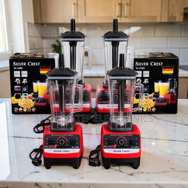Commercial-Quality Silver Crest 2-in-1 Double Cup Blender and Grinder