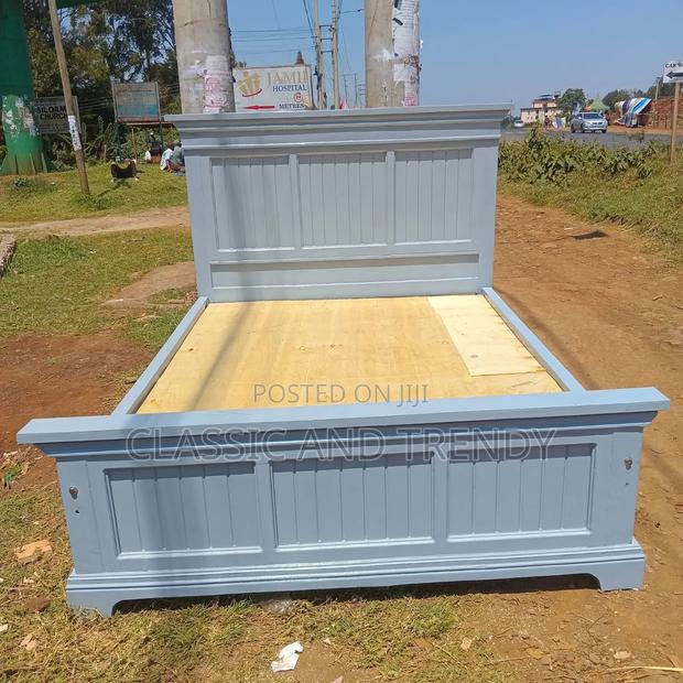 4x6 Grey-Blue Solid Bed - thumbnail 2