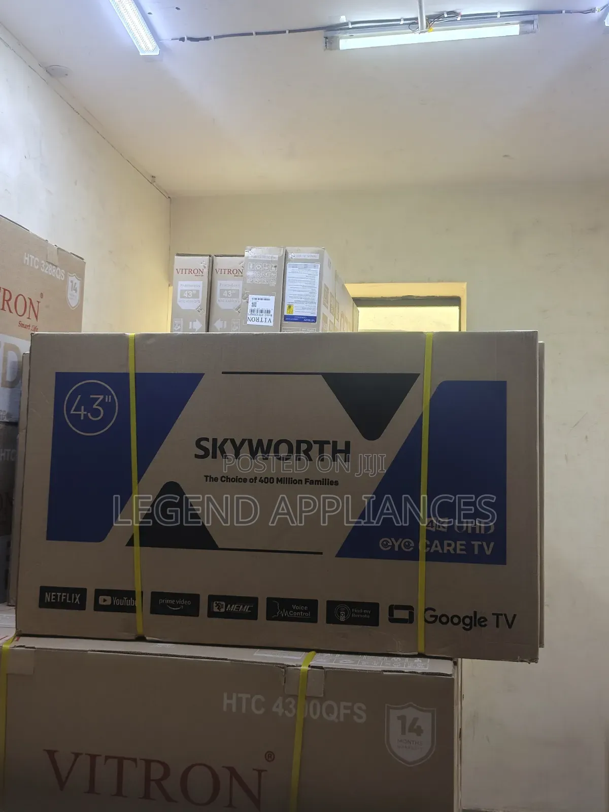 Skyworth 43G6500H, 43" UHD Google TV 2026 - Black (1YR WRTY)