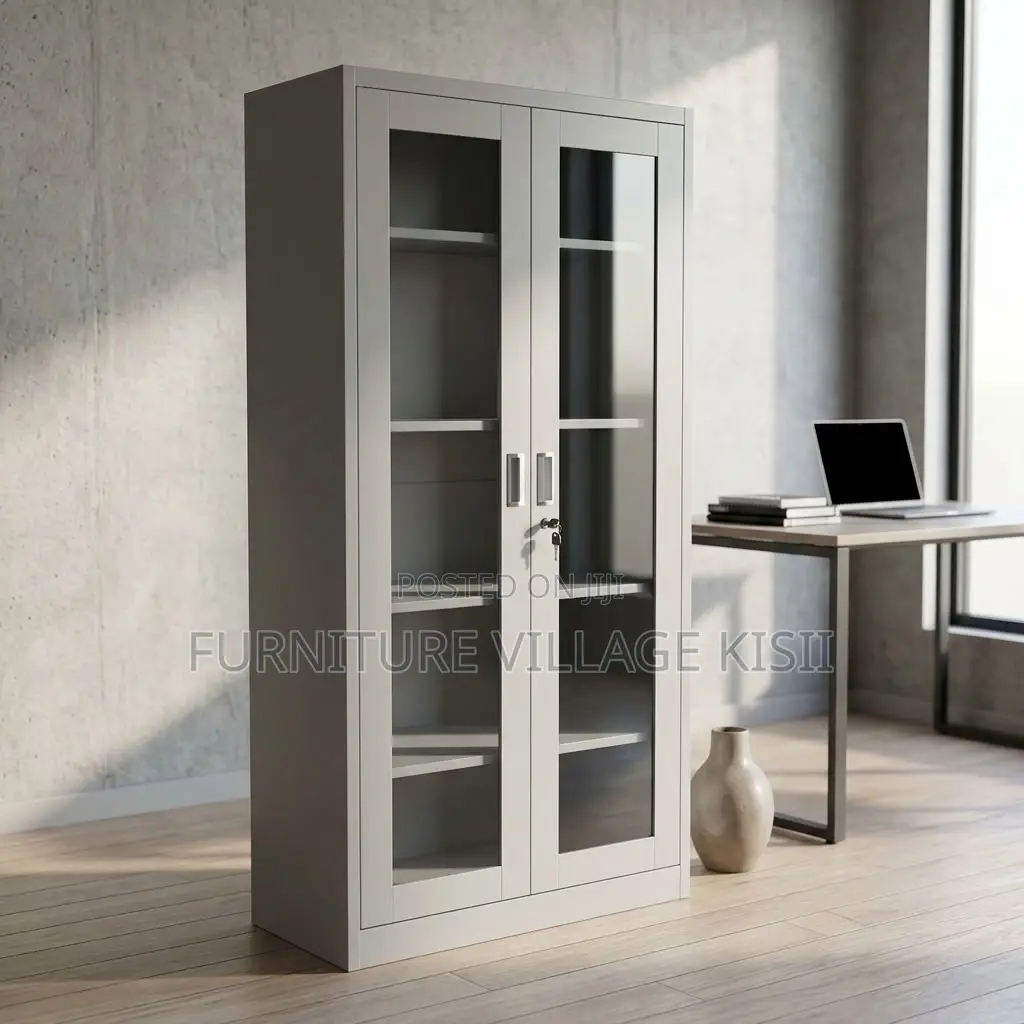 Full Glass Steel Office Cabinet