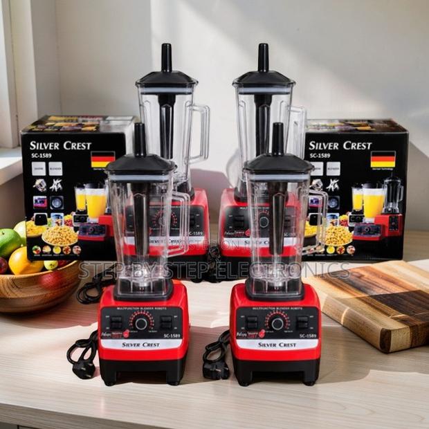 Enhanced-Efficiency Silver Crest 2-in-1 Double Cup Blender and Grinder