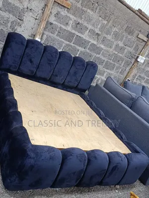 Navy Blue 5x6 Chester Bed