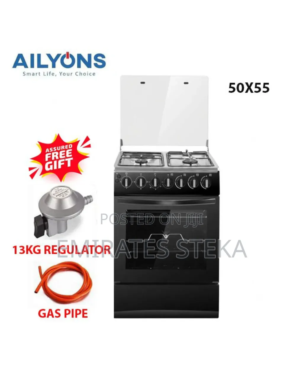 Ailyons 50 by 55 3+1 Electric Hot Plate Standing Cooker