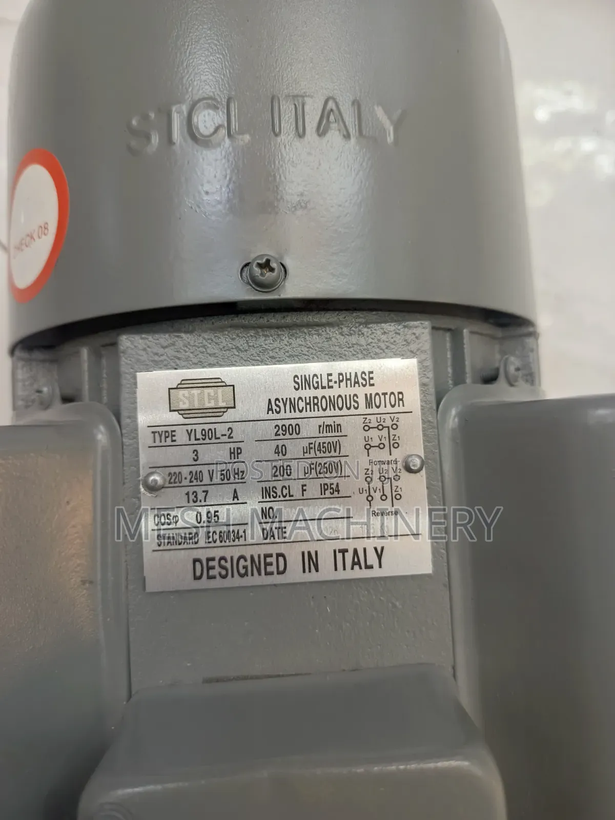 STCL High Speed 3hp Motor - 2900rmp - 240V Single Phase