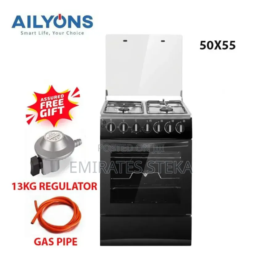 Ailyons Standing Cooker 50*55 3 Gas Plus One Electric Hot Plate