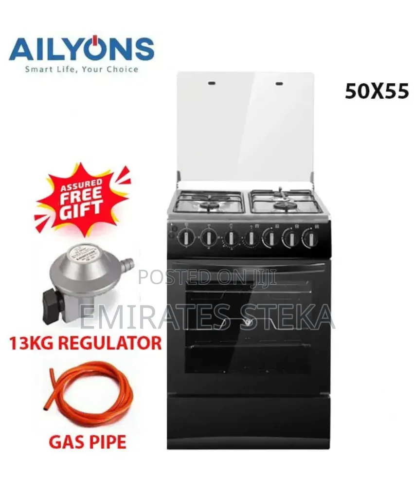 Ailyons Standing Cooker 50*55 3 Gas Plus One Electric Hot Plate