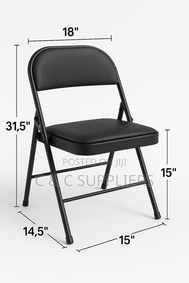 Black Folding Lecture Chair. - thumbnail 7