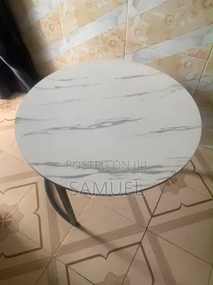 Marble Style Center Table Set 2 Pieces