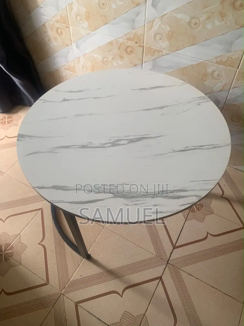 Marble Style Center Table Set 2 Pieces