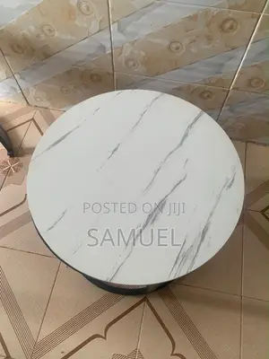 Marble Style Center Table Set 2 Pieces