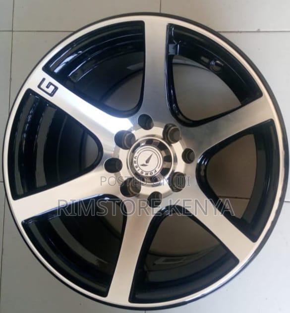 Size 14 Offset Black Silver. Axio,Nissannote, Demio, Nissan Note, 4pcs - thumbnail 2