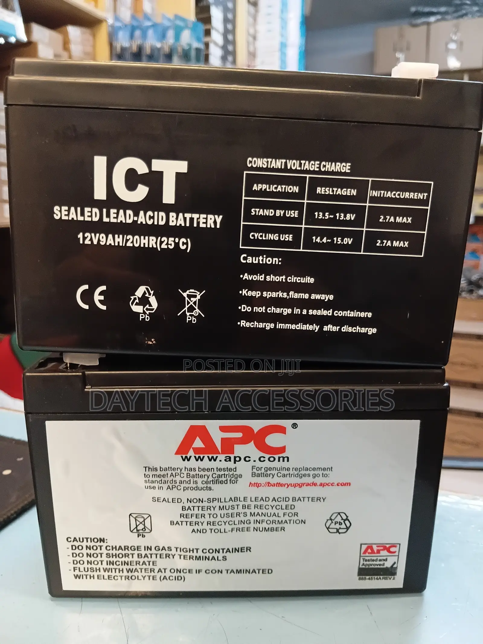 APC UPS ICT Sealed Lead-Acid Battery at 12V 9Ah/20hr.
