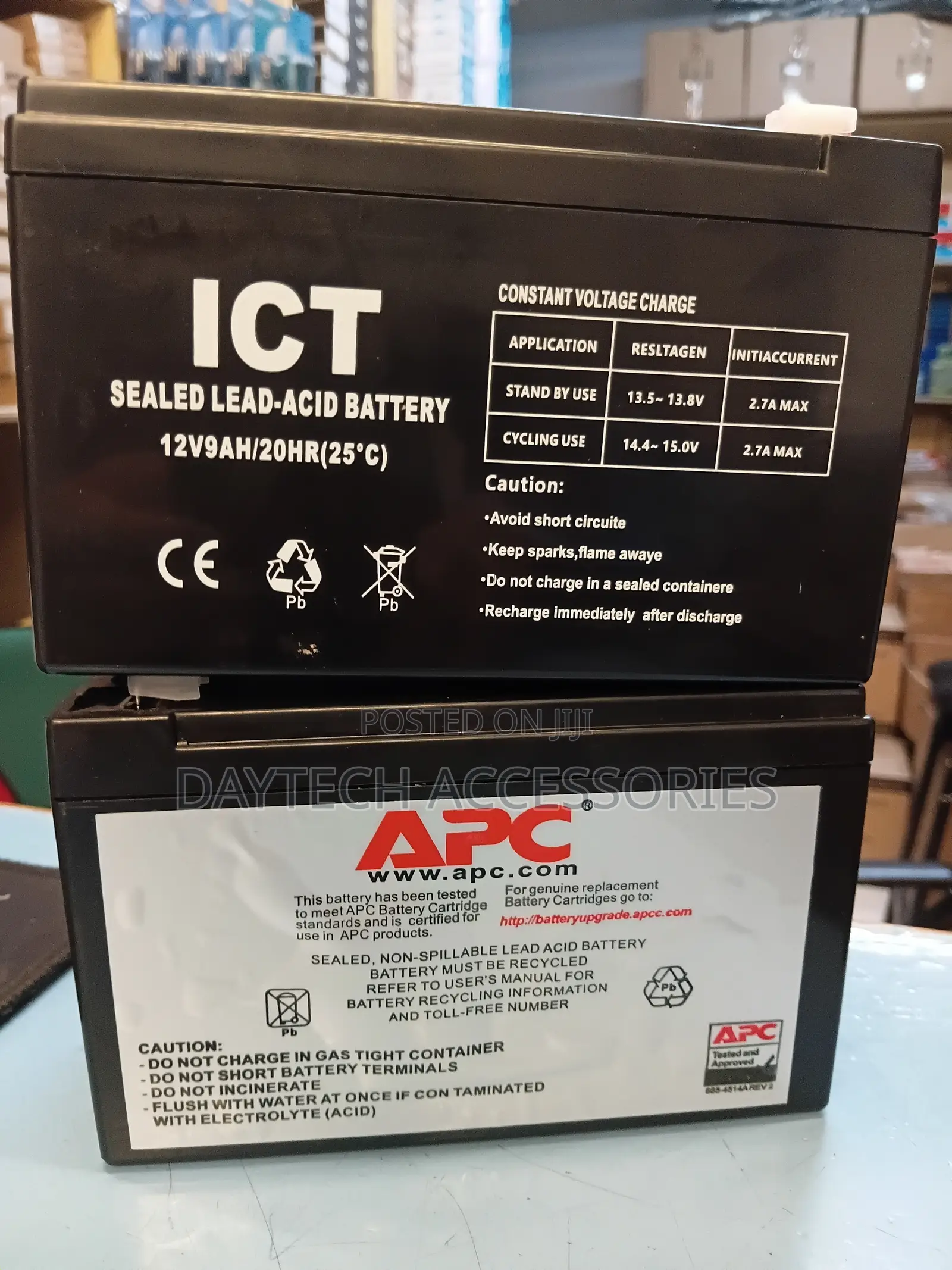 APC UPS ICT Sealed Lead-Acid Battery at 12V 9Ah/20hr.