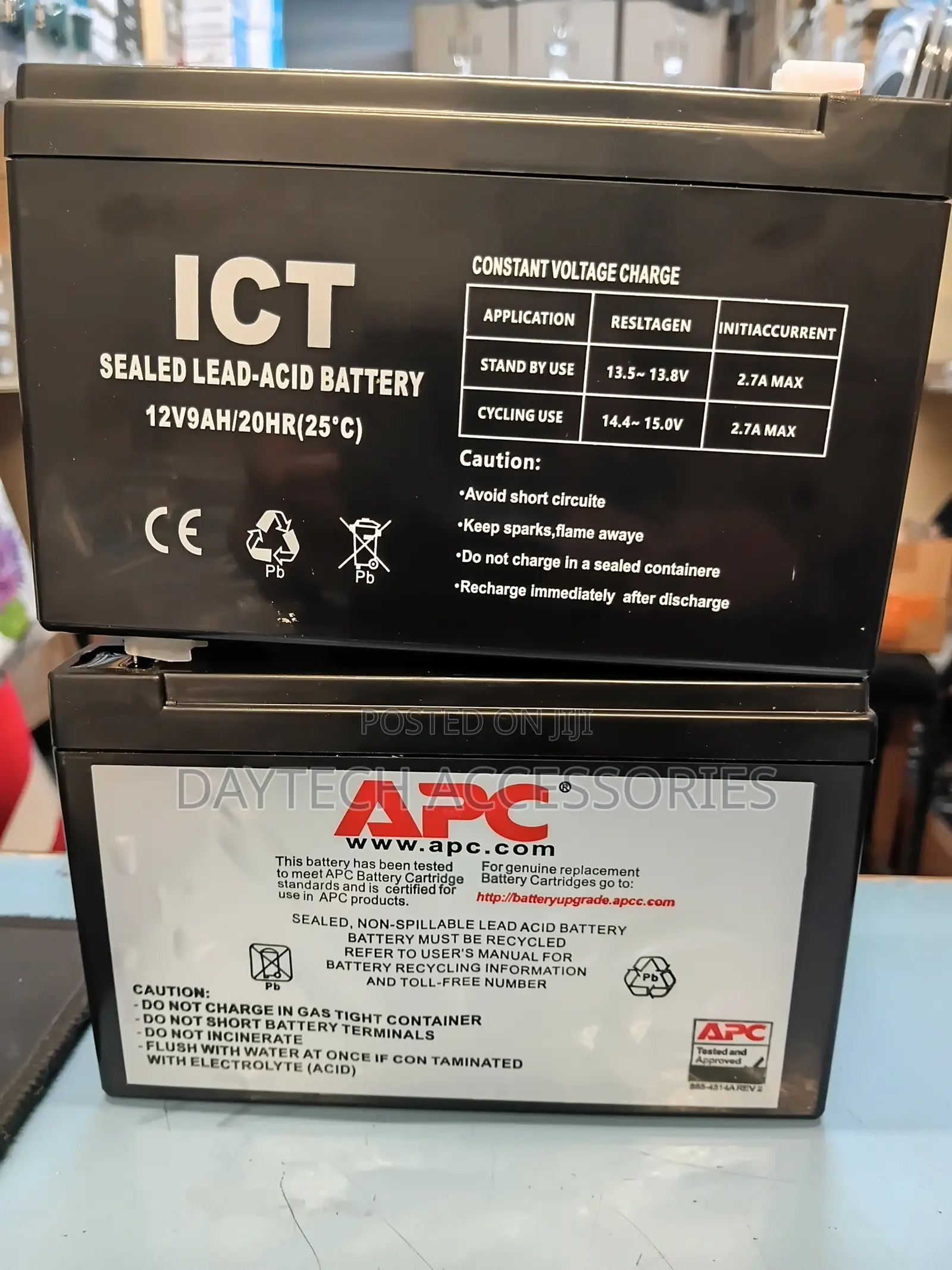 APC UPS ICT Sealed Lead-Acid Battery at 12V 9Ah/20hr.