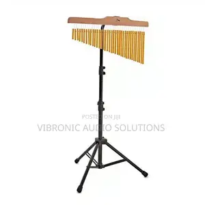 Hanging Bar Chimes 36 Brass Chimes on Wooden Frame With Stand
