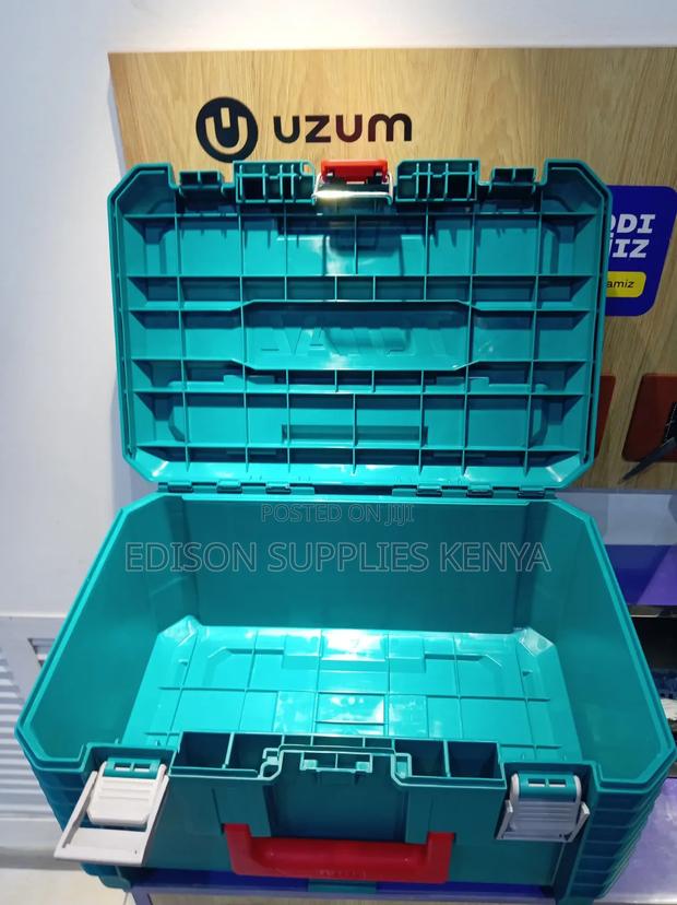 Tool Box Total Wide Body Toolbox 19" in Plastic Stackable Storage Box - thumbnail 3