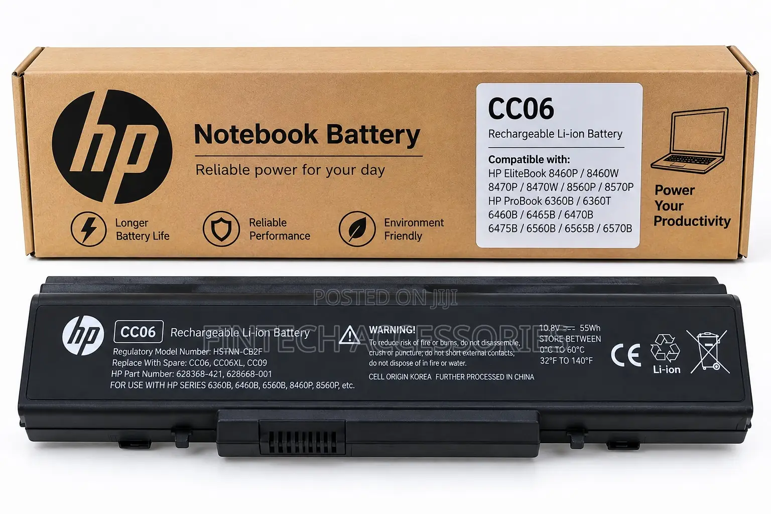 HP Cc06 Battery for Elitebook 8460p 8460w Probook 6360b