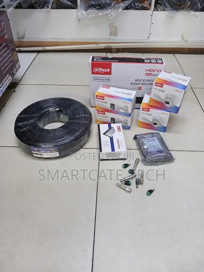 Dahua Full Color 4 Camera CCTV System With Remote Phone Viewing
